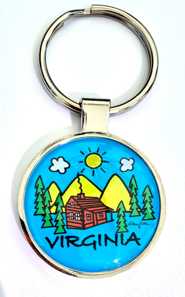 Virginia Cabin Keychain