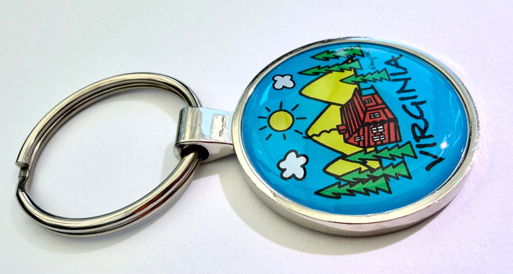 Virginia Cabin Keychain