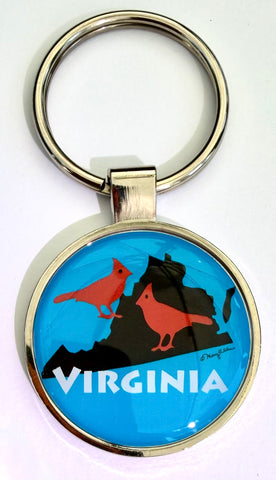 Virginia State Cardinals Keychain