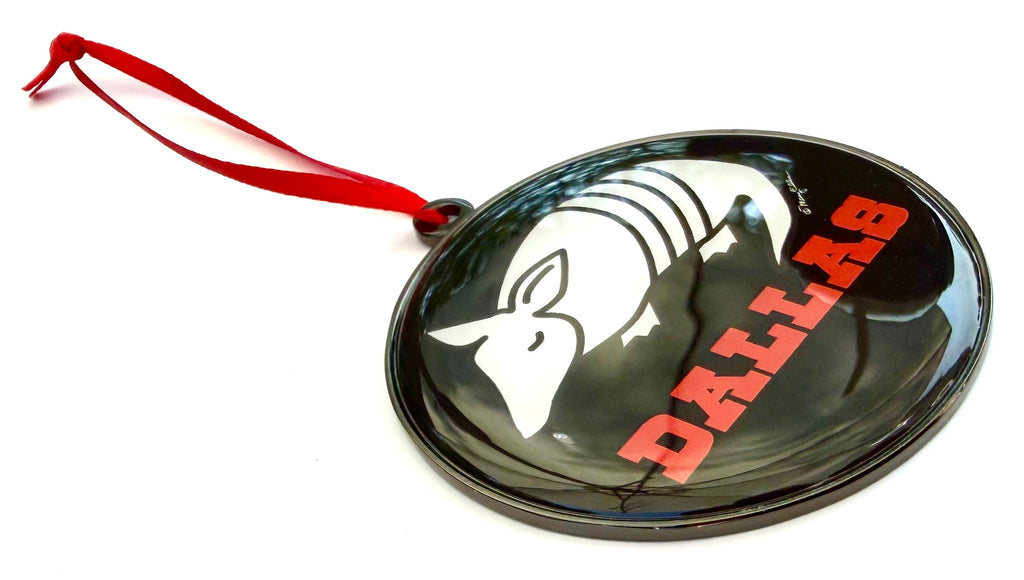 Dallas Texas Armadillo Christmas Ornament