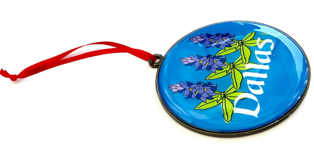 Dallas Texas Bluebonnets Christmas Ornament