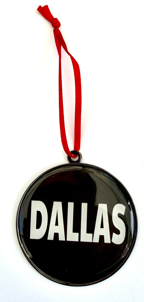 Dallas Texas Text Christmas Ornament