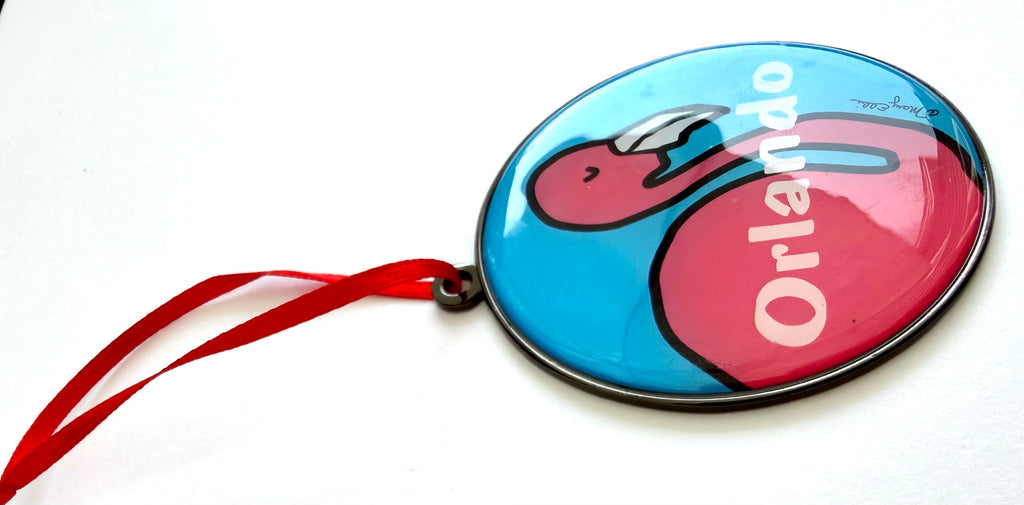 Orlando Florida Flamingo Christmas Ornament