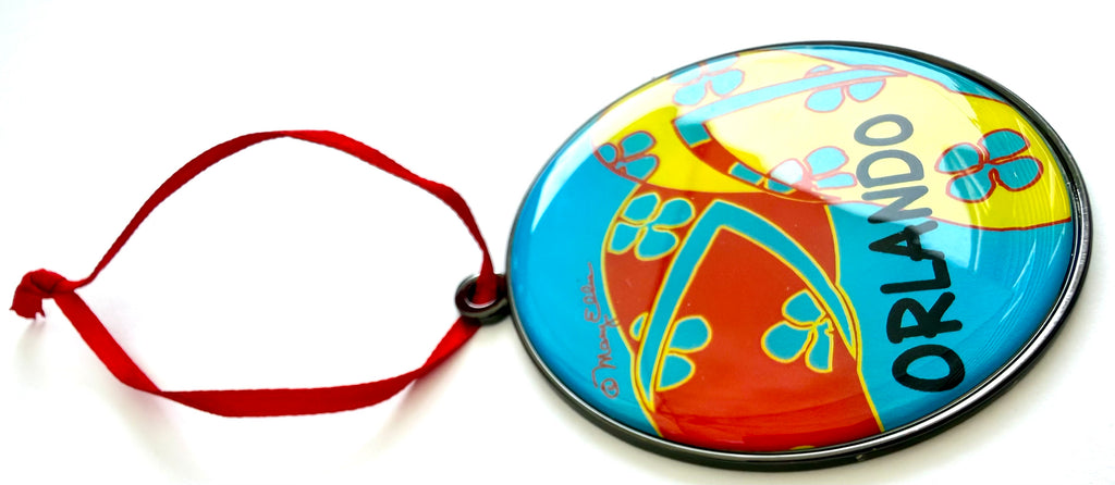 Orlando Florida Palm Sunset Christmas Ornament