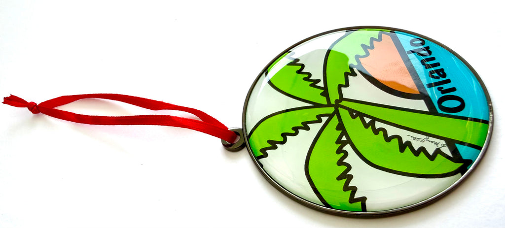 Orlando Florida Palm Sunset Christmas Ornament