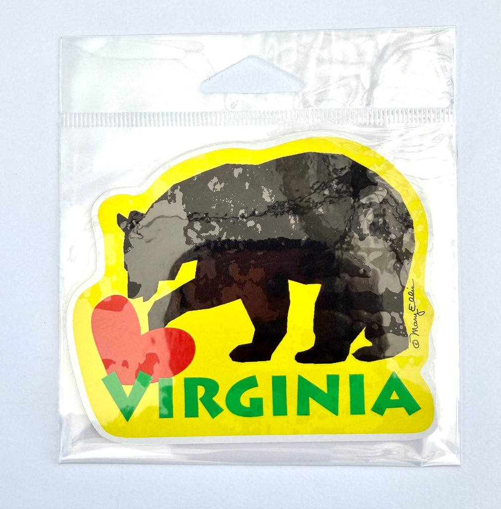 Virginia Bear Heart Sticker