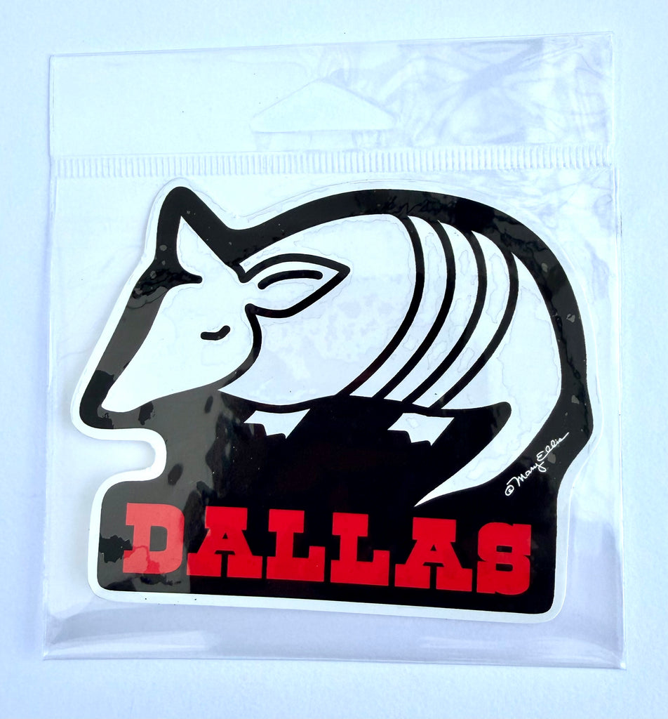 Dallas Texas Armadillo Sticker