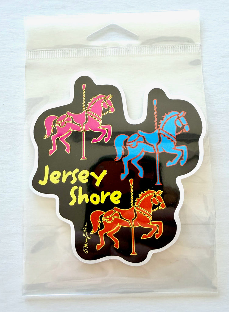 New Jersey Shore Carousel Horses Sticker