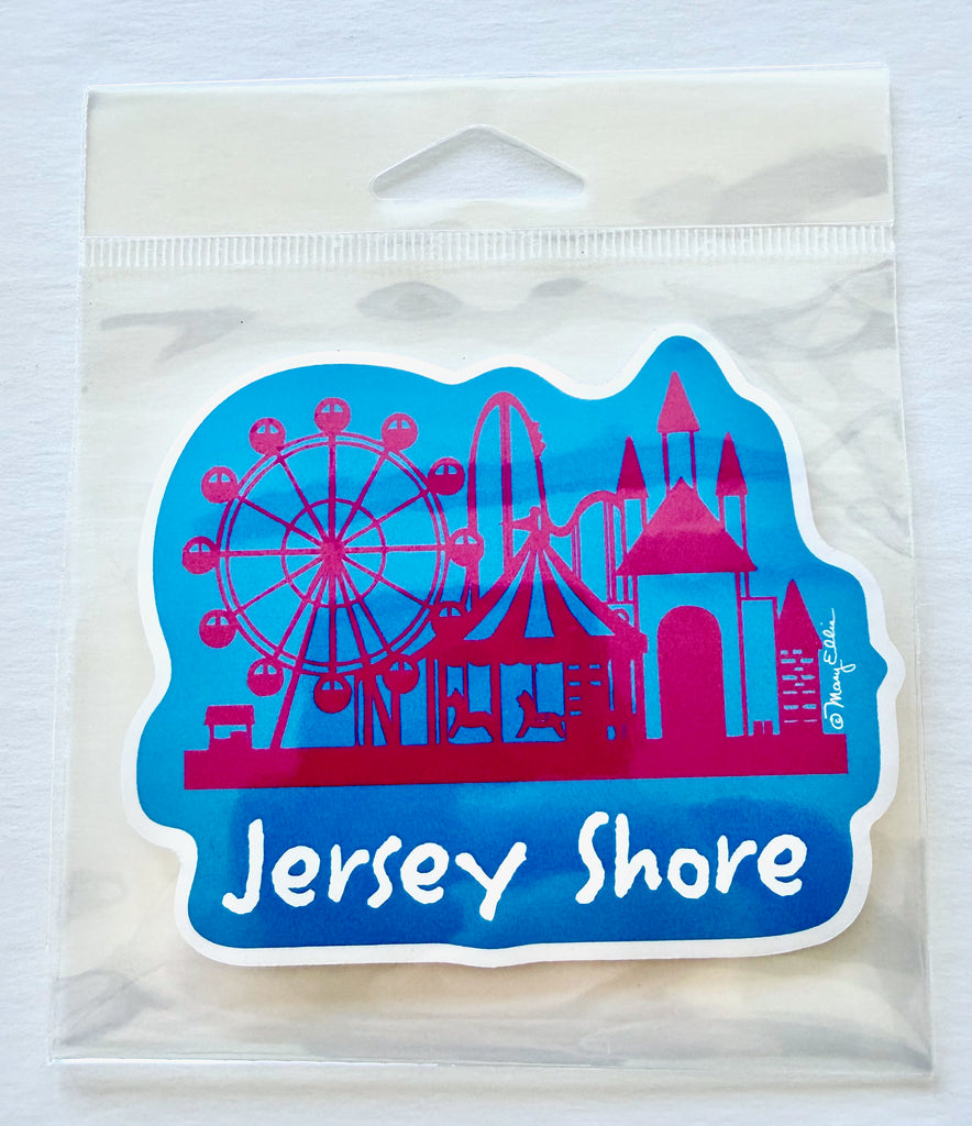 New Jersey Shore Ferris Wheel Castle Sticker