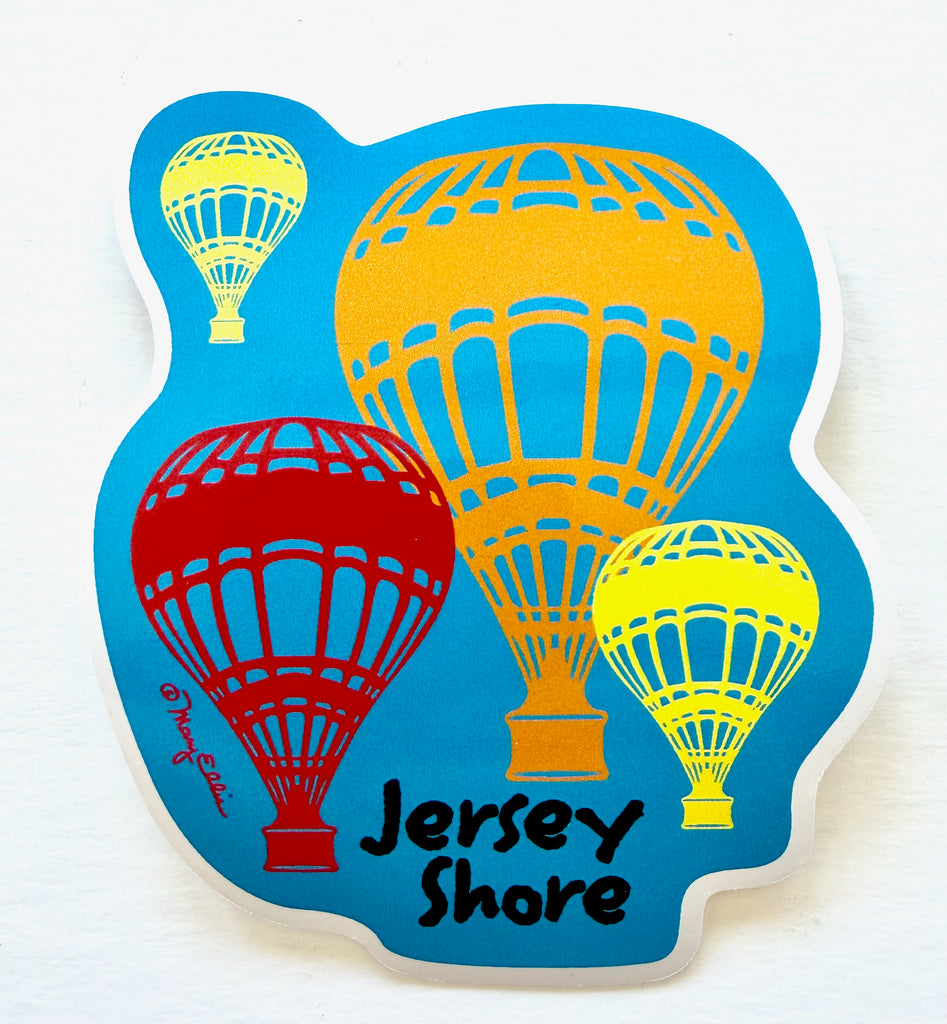 New Jersey Shore Hot Air Balloon Sticker