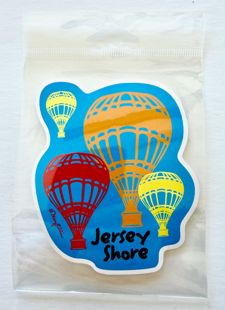 New Jersey Shore Hot Air Balloon Sticker