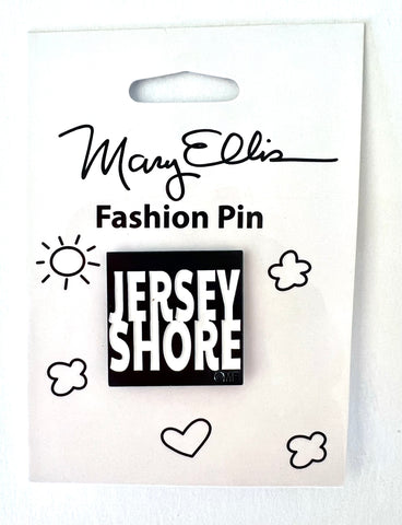 Jersey Shore Enamel Pin Graphic Text
