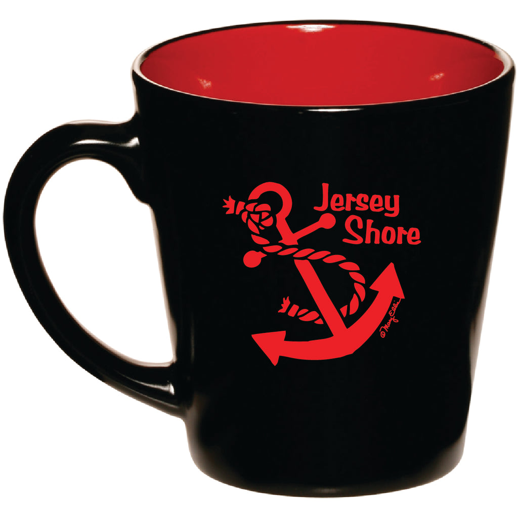New Jersey Shore Mug 2 Tone Anchor Red