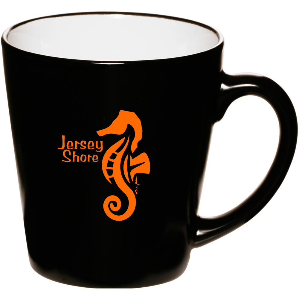 New Jersey Shore Mug 2 Tone White Seahorse
