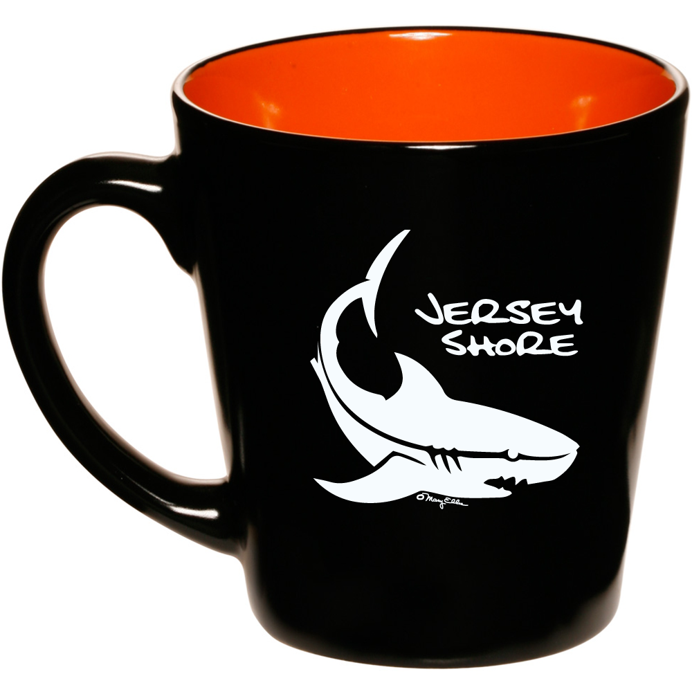 New Jersey Shore Mug 2 Tone Orange Shark
