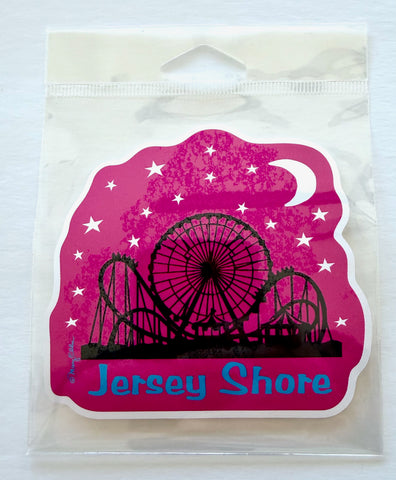 New Jersey Shore Night Roller Coaster Sticker