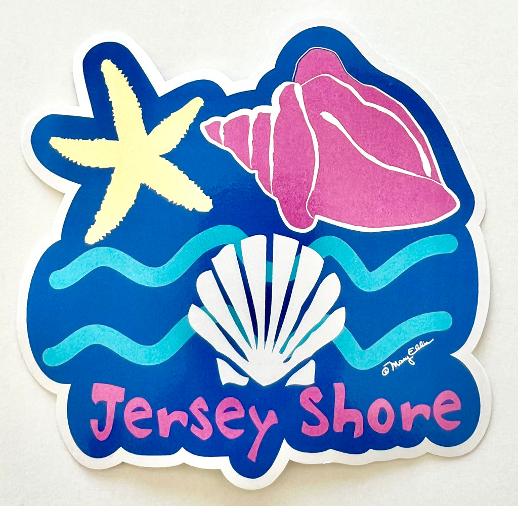 New Jersey Shore Shells Sticker