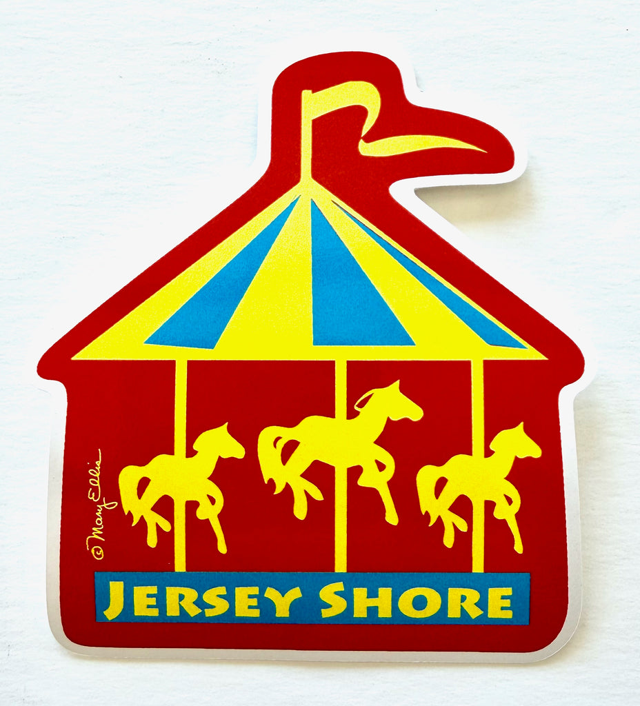 New Jersey Shore Carousel Sticker