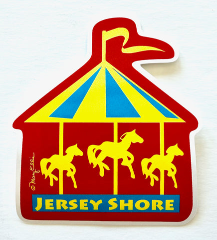 New Jersey Shore Carousel Sticker