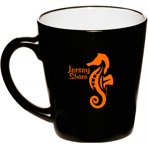 New Jersey Shore Mug 2 Tone White Seahorse