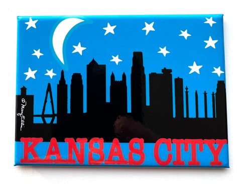 Kansas City Missouri Magnet Night Skyline