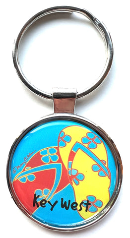 Key West Florida Keychain Flip Flops