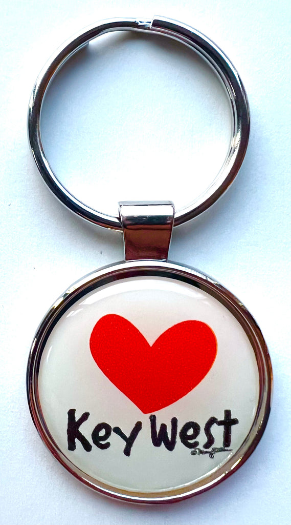 Key West Florida Keychain Heart