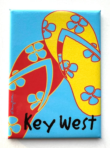 Key West Florida Magnet Flip Flops