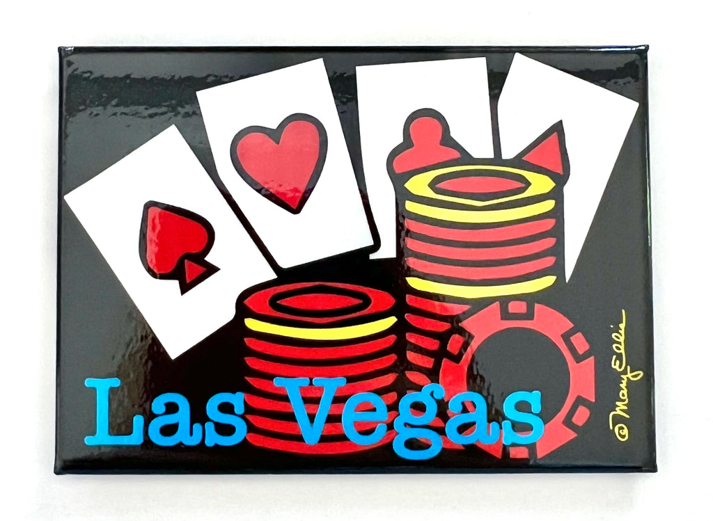 Las Vegas Chips and Cards Magnet