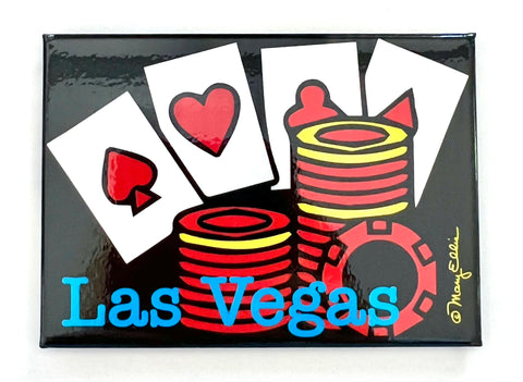 Las Vegas Chips and Cards Magnet