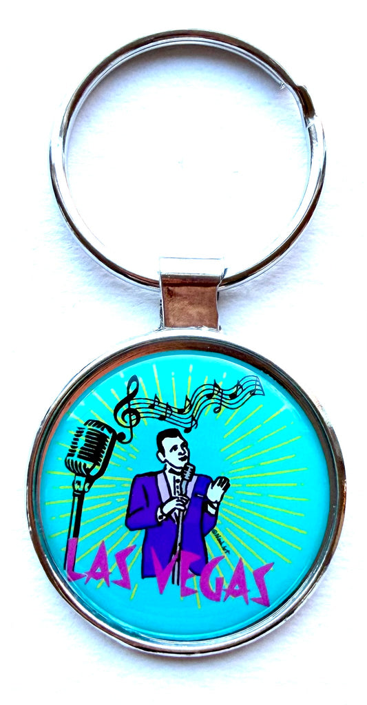 Las Vegas Crooner Keychain