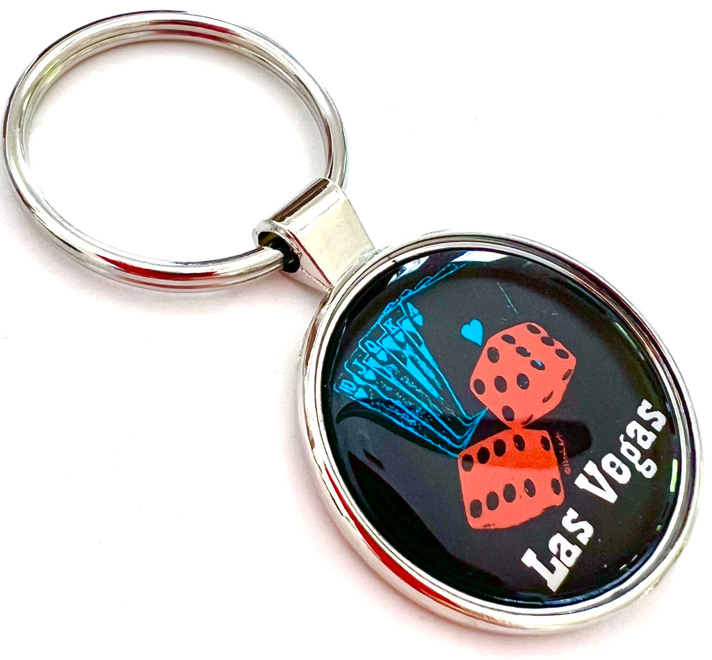 Las Vegas Dice Cards Keychain