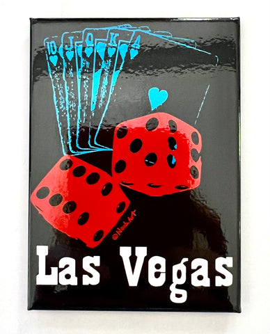Las Vegas Dice Cards Magnet