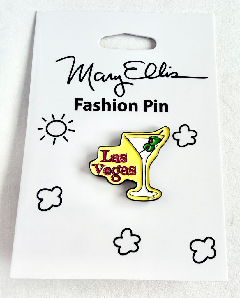 Las Vegas Martini Glass Lapel Pin