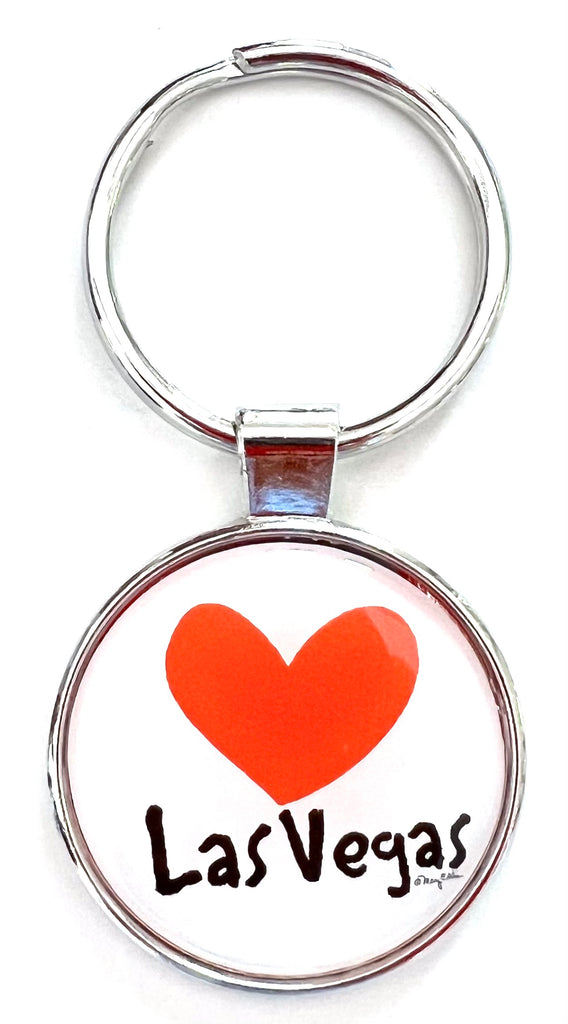 Las Vegas Heart Keychain