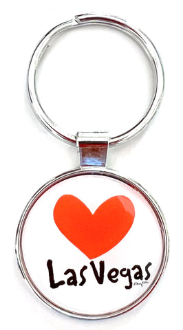 Las Vegas Heart Keychain