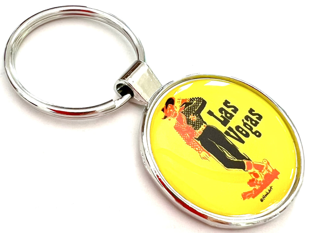 Las Vegas Cowboy Sign Keychain