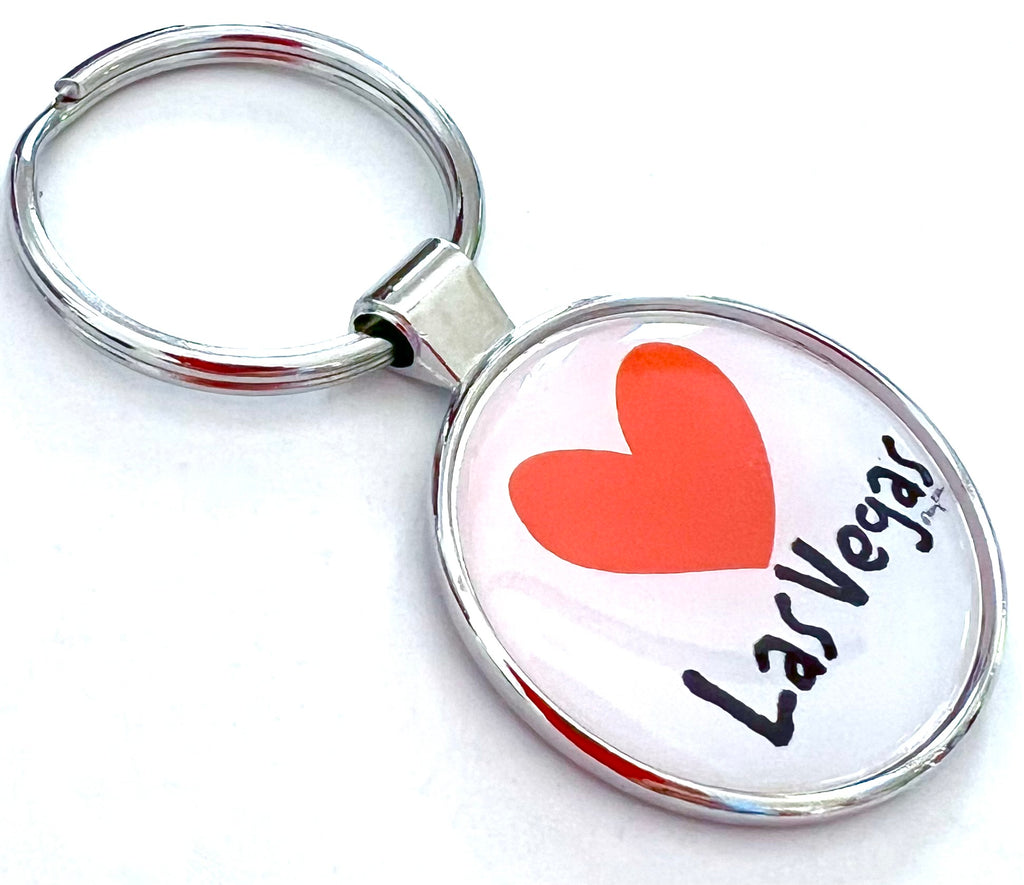 Las Vegas Heart Keychain