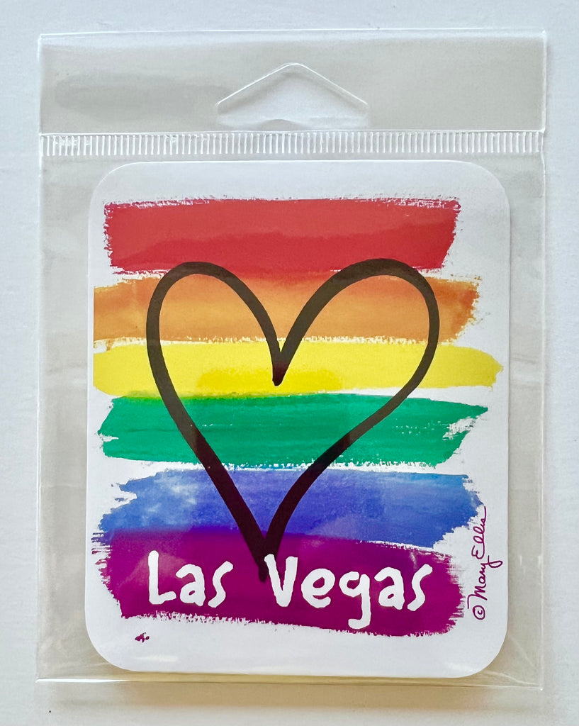 Las Vegas Sticker Rainbow Pride Heart