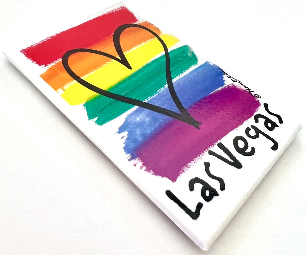 Las Vegas Rainbow Heart Magnet