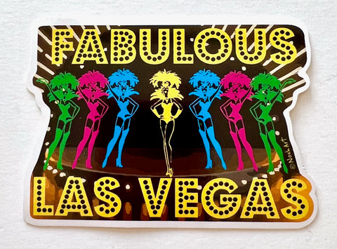 Fabulous Las Vegas Showgirls Sticker
