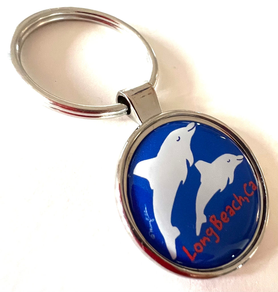 Long Beach California Dolphins Keychain