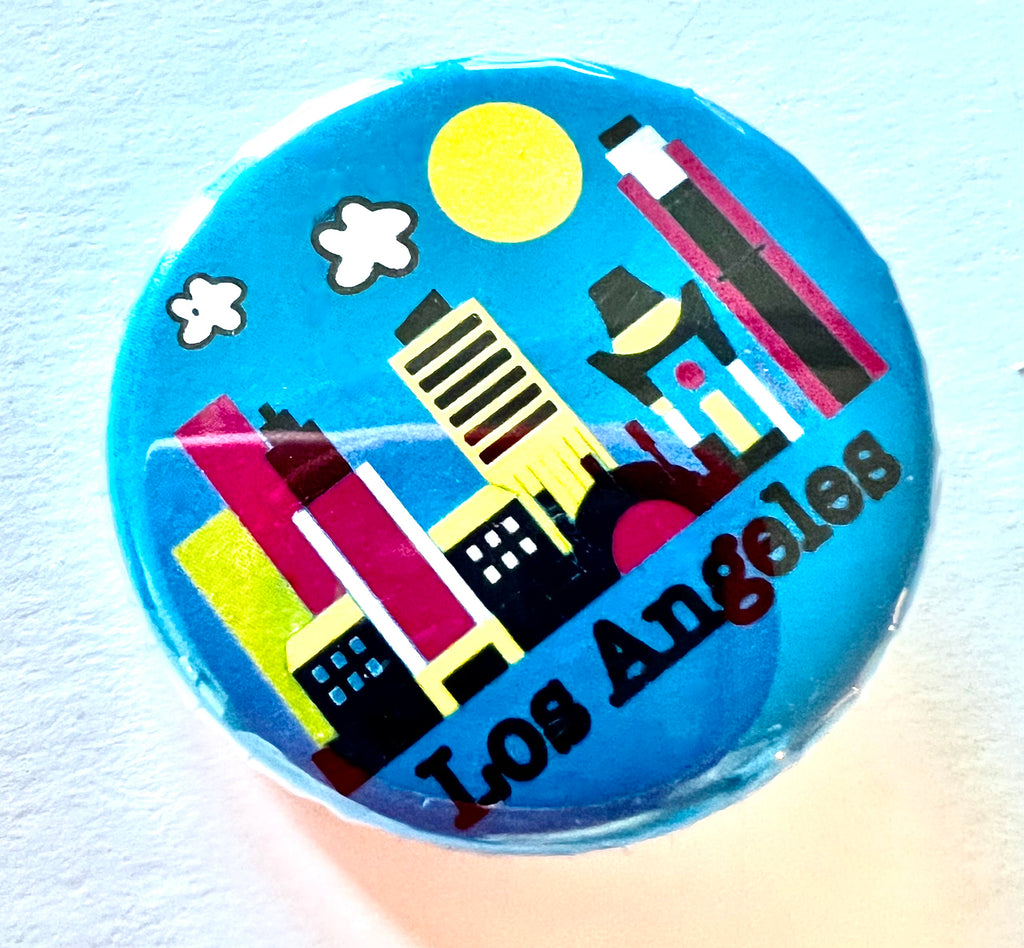 Los Angeles Daytime Skyline Button