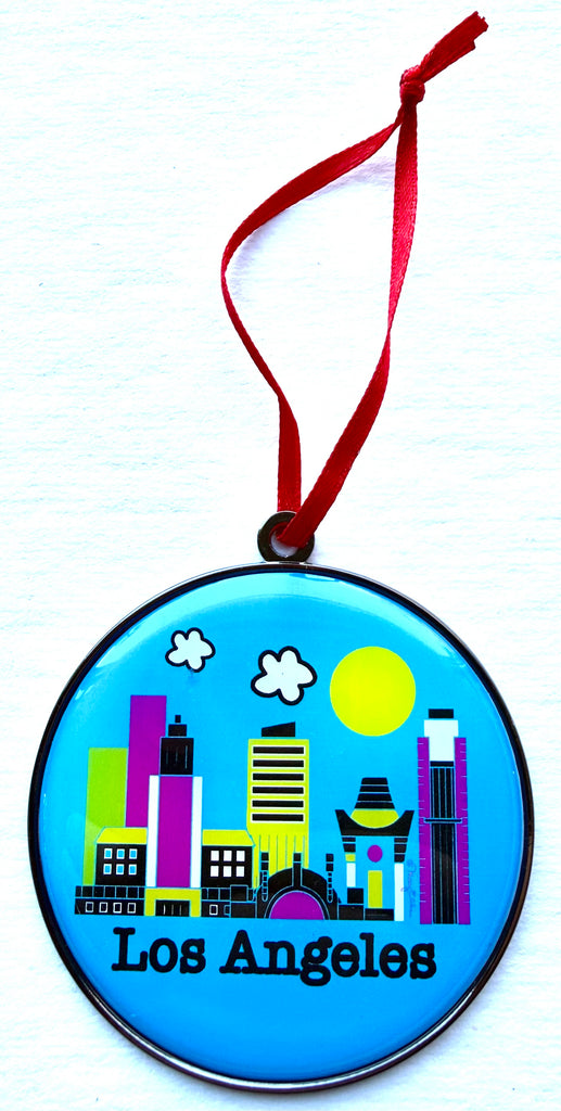 Los Angeles Christmas Ornament Skyline