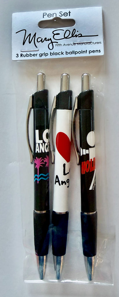 Los Angeles Pen Set Palms, Heart, Hollywood Camera