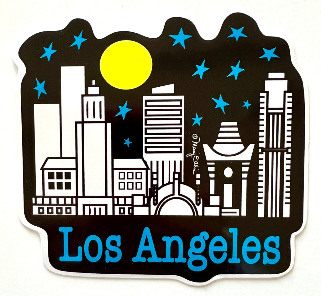 Los Angeles Night Skyline Sticker