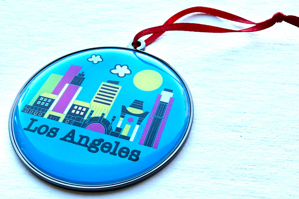 Los Angeles Christmas Ornament Skyline