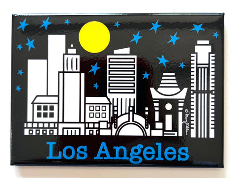 Los Angeles Night Skyline Magnet