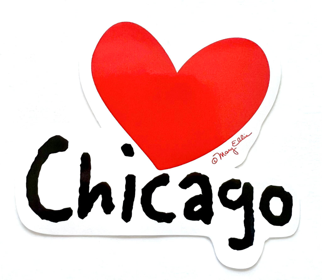 Chicago Heart Giant Sticker