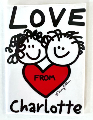 Love From Charlotte North Carolina Magnet